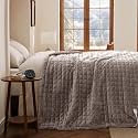Bedsure Luxury Quilted Heated Blanket Twin, Thick Electric Blanket, Taupe