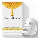 Bee &amp; Beauty Bio Collagen Overnight Mask Pack of 10 | Korean Face Mask For Glass Skin | Sheet Mask For Deep Hydration, Pore minizmizing With Goodness Of Honey
