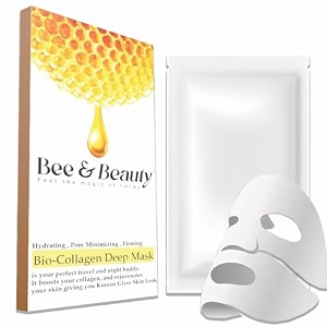bee amp beauty collagen overnight mask 1 pc  korean mask for glass skin  hydrating mask with honey for deep hydration pore minimizing elasticity improvement pigmentation de-tan