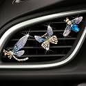 Bee Butterfly Dragonfly Car Aromatherapy Diffusers - 3 Pcs Air Fresheners Vent Clips for Car Decoration & Interior Decor (Blue)