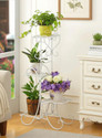 Bee Creative Plant Stand Metal Potted Multiple Flower Pot Holder Plant Container Set