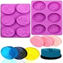 Bee Honeycomb Silicone Molds, 2 Pack Oval Soap Mold 12 Cavitiy