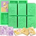 Bee Silicone Soap Molds, 2 Pack Rectangle Honeycomb Molds 12 Cavities