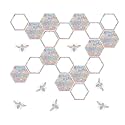 Bee Style Anti-Collision Prism Window Clings for Bird Strikes, 30 Pieces