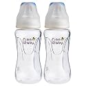 BeeBaby Comfort Regular/Slim Neck Baby Feeding Bottle with Anti-Colic Silicone Nipple. Infants, Toddlers, New Born. 100% BPA Free. (240 ML, Blue, 2)