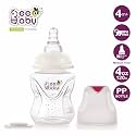 BeeBaby Comfort Regular/Slim Neck Baby Feeding Bottle with Anti-Colic Silicone Nipple. Infants, Toddlers, New Born. 100% BPA Free. (120 ML, Pink, 2)