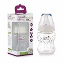 BeeBaby Comfort Slim-Neck Baby Feeding Bottle – Anti-Colic, 100% BPA Free Silicone Nipple, Regular Neck – Infant &amp; Toddler Newborn Feeding, Blue (120 ML)