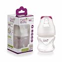 BeeBaby Comfort Slim-Neck Baby Feeding Bottle – Anti-Colic, 100% BPA Free Silicone Nipple, Regular Neck – Infant &amp; Toddler Newborn Feeding, Pink (60 ML)