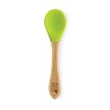 BeeBaby Nurture Natural Beech Wood &amp; Soft Silicone Baby Feeding Spoons | 100% BPA Free, Eco-Friendly Weaning Spoons for Infants, Kids &amp; Toddlers | Gentle on Gums, Safe for 6+ Months (Green)