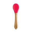 BeeBaby Nurture Natural Beech Wood &amp; Soft Silicone Baby Feeding Spoons | 100% BPA Free, Eco-Friendly Weaning Spoons for Infants, Kids &amp; Toddlers | Gentle on Gums, Safe for 6+ Months (Pink)
