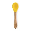 BeeBaby Nurture Natural Beech Wood &amp; Soft Silicone Baby Feeding Spoons | 100% BPA Free, Eco-Friendly Weaning Spoons for Infants, Kids &amp; Toddlers | Gentle on Gums, Safe for 6+ Months (Yellow)