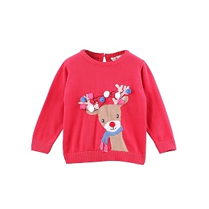 Beebay Christmas Reindeer Sweater Red