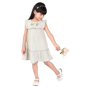 beebay cotton milky gauze embroidery dress