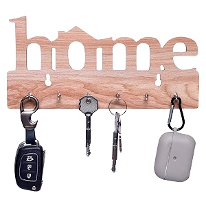 beeduck 6 keys hooks home premium wooden keys stand for entryway kitchen office mudroom wall mount decorative keys organizer key holder home keys stand