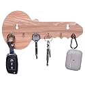BeeDuck® 6 Hooks Wooden Key Stand for Entryway, Kitchen, Office, Mudroom Wall, Mount Decorative Organizer Holder (Art Stand)