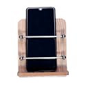 BeeDuck® Wooden Single Mobile &amp; Remote Holder Stand, TV &amp; AC Remote Holding, Keys Hanging at Home, Office, Bedroom, Hotel - Wall Mount Multipurpose Stand