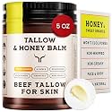 Beef Tallow for Skin - Tallow and Honey Balm For Face - Gift Ready - Tallow Face Moisturizer - Beef Tallow Moisturizer - Tallow Balm - Grass Fed Beef Tallow For Skin - Tallow Face Cream Lotion