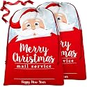 BeeGreen Santa Claus Large Christmas Gift Bags Santa Sack Drawstring Gift Bags 2 Pack Large 27.6“ x 42“, Giant Reusable Gift Bag for Holiday Presents Birthday Gift Party Favor Wrapping Candy Bag
