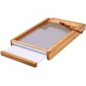 Beehive Screened Bottom Board Dipped in 100% Beeswax,Langstroth 10 Frame Bee Hive Screen Bottom Board with Entrance Reducer for Bee Hive Beekeeping Backyard