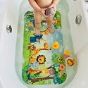 BEEHOMEE Kids Bath Mat for Tub, Non-Slip Toddler Bathtub Mat (Jungle)