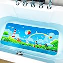 BEEHOMEE Kids Bath Mat for Tub, Non-Slip Toddler Bathtub Mat (Lighthouse)