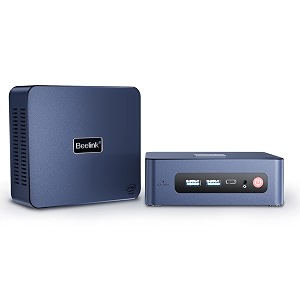 beelink u59 mini pc 11th gen 4-cores n5105 office mini computer 8gb ddr4 500g ssd dual display 4k uhd 60hz dual lanwifi5bt40auto power onwolpxeopenwrtvesa homeofficew-11 pro
