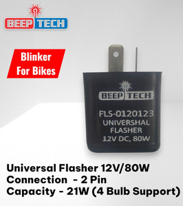 beeptech side flasher indicator light for hero universal for bike