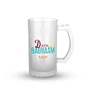 Beer Mug 350ml | Daaru Badnaam Krdi (English) Printed | Fun Drinkware, Durable Glass, Dishwasher Safe | Good for Parties, Home Bars &amp; Gifting