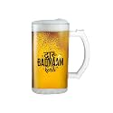 Beer Mug 350ml | Daaru Badnaam Krdi (Hindi) Printed | Fun Drinkware, Durable Glass, Dishwasher Safe | Good for Parties, Home Bars &amp; Gifting