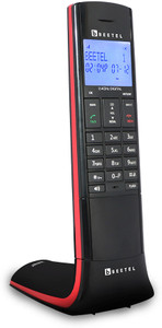 beetel x95 cordless landline phone with answering machine blackred