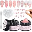 Beetles 3D Gel Nail Art & 3D Mold, 2 Pcs Clear & Pink with Sculpting Pen