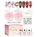Beetles 3D Gel Nail Art Clear White Frosted Noël Christmas Miracle Express