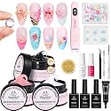 Beetles 3D Gel Nail Art White Clear Pink Coral Sands, with UV LED Nail Lamp