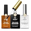 Beetles 3Pcs 15ml Nail Prep & Nail Glue Set, HEMA-Free Acid-Free