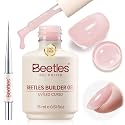 Beetles Builder Gel for Nails Rose Pink, TPO-Free Gel Builder &amp; Nail Brush