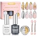 Beetles Chrome Nail Kit, Gold Silver Powder, Top Coat &amp; Matte Top Coat