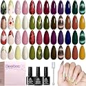 Beetles Fall Gel Nail Polish Set, 20 Colors Cat Eye Gel Polish Nail