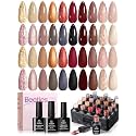 Beetles Fall Gel Nail Polish Set, 20 Colors Warm Mist Gel Polish