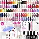 Beetles Gel Nail Polish Kit with U V Light - 68Pcs Gel Nail Kit 35 Colors