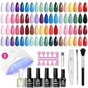 Beetles Gel Nail Polish Kit with U V Light - 37Pcs 25 Colors Gel Polish Kit