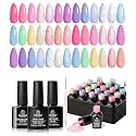 Beetles Gel Nail Polish Set, 24 PCS 20 Colors Pastel Macaron Gel Polish Kit