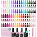 Beetles Gel Nail Polish Set, 36 Colors Gel Polish Kit with Blooming Gel