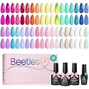 Beetles Gel Polish Set - 39Pcs Neon Gel Nail Polish Pink Red Blue Purple Shade with Base Top Coat, Soak off Uv LED Lamp Colorful Candies Manicure Kit Gifts for Women