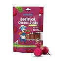 Petoska Chicken & Beetroot Dog Treats – 100 g Crunchy Natural Chew Sticks for Puppies & Adult Dogs, Nutrient-Rich Training & Reward Snack