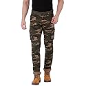 BEEVEE Mens Camouflage Fixed Waist Cargo with