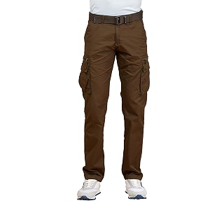 BEEVEE Mens Fixed Waist Cargo Pant with