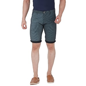 BEEVEE Mens Navy Blue Striped Linen