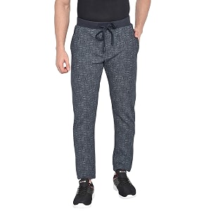 BEEVEE Mens Navy Printed Stretch Elasticated Knits