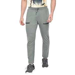 BEEVEE Mens Olive Stretch Elasticated Knits Trackpant
