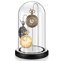 Beeveer 1pc 4x7 Pocket Watch Display Case 3 Hook Black Silver